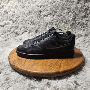Nike Shoes Court Vision Low Women Sz 9 Triple Black Airforce Athletic CD5434-003